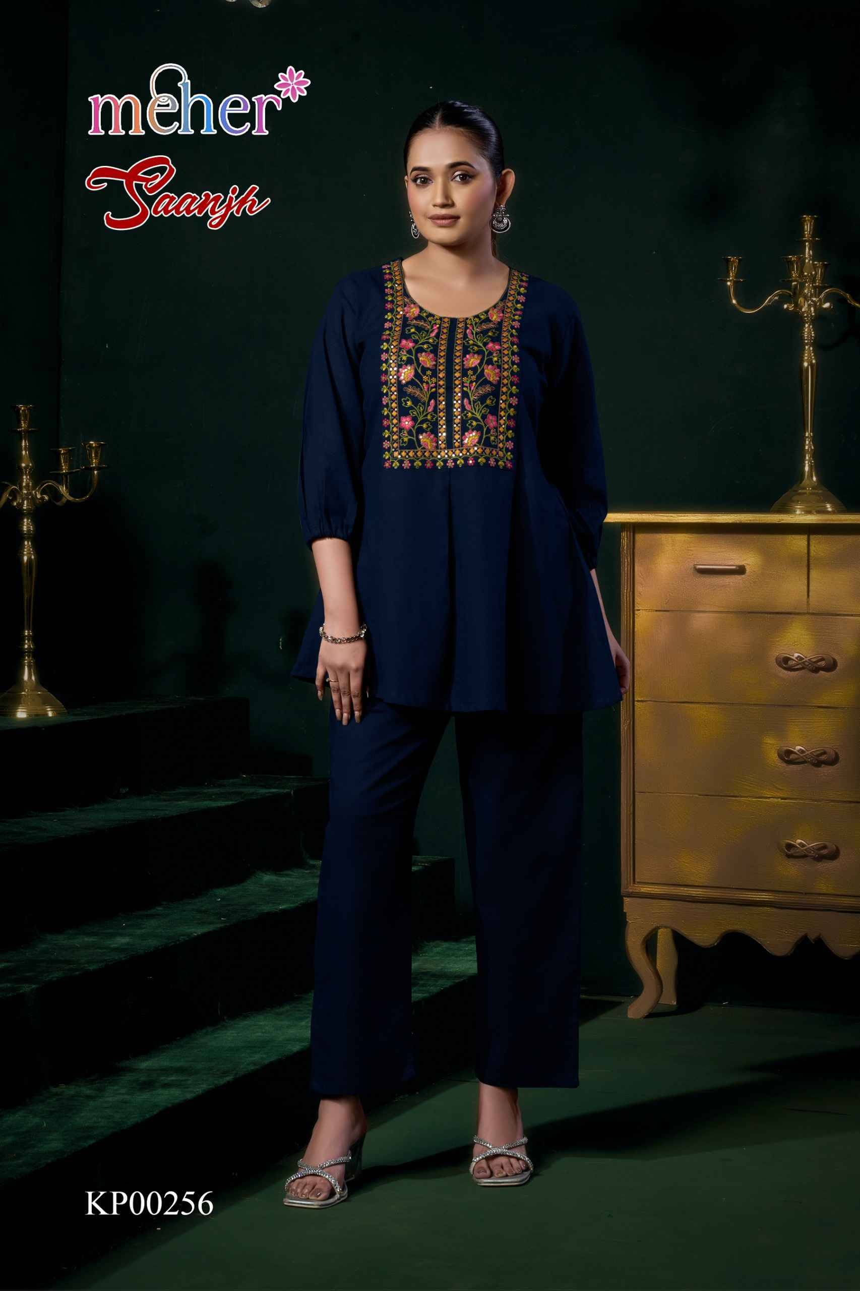 SAANJH By Meher 254 To 259 Series Designer Collection Cotton Co-ord Set At Wholesale Price